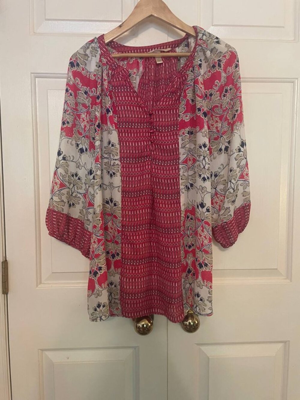 Krazy Kat 1X Boho Floral Tunic Top - Vibrant Resort Wear for a Maximalist coast